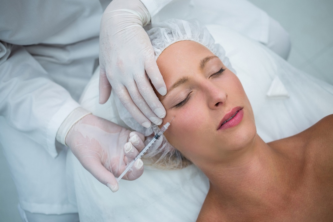 Botox Aftercare- female patient receiving botox injection face