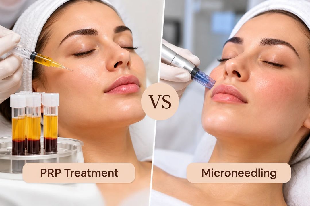 PRP vs Microneedling Treatment